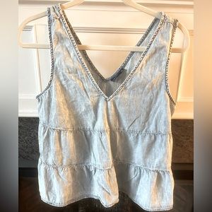 GAP Tiered Chambray Top